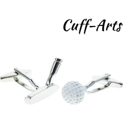 2020 New Men Cufflinks Party Wedding Golf Ball & Putter Golfers Cufflinks For Wedding Party Fashion Simple Men Gift C10179