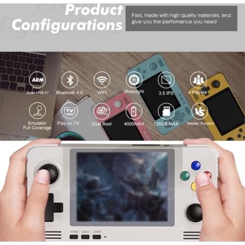 2021 New Retroid Pocket 2 Retro Pocket Handheld Game Console 3.5 Inch IPS Screen 3D Games