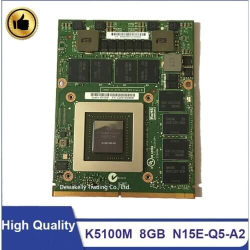 Original K5100M K5100 8GB For DELL M6700 M6800 HP 8770W ZBOOK 17 G1 G2 N15E-Q5-A2 CN-034P9D GPU Video Graphic Display Card