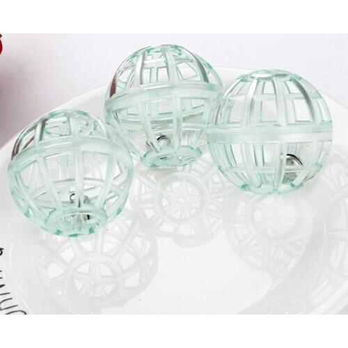Outgeek Lattice Ball Cat Toy Lightweight Kitten Bell Toy Plastic Ball Funny Interactive Cats Toy Supplies 4cm Random Color