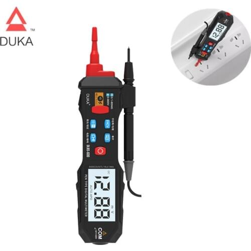 Duke Portable High-Precision Pen Multimeter LED HD Digital Display Support Non-Contact NCV Measurement&Lighting for Home Safety