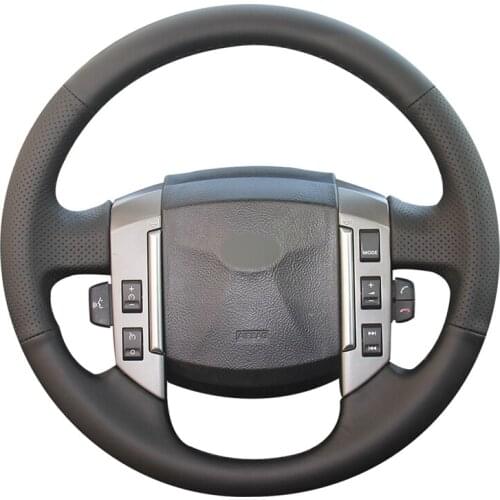 Hand-stitched Black Artificial Leather Car Steering Wheel Cover for Rover Discovery 3 2004 2005 2006 2007 2008 2009