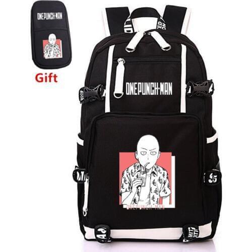 ONE PUNCH-MAN Anime Men Backpack Gift Pen bag Oxford School Bags USB Charging Laptop Backpack Women Travel Bagpack Girls Bookbag