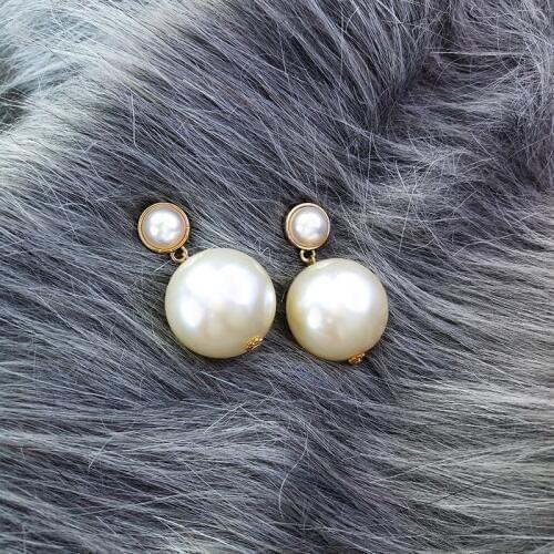 Big Pearl Clip Earrings 2020 New Style Female non pierced earring Jewelry Simple Korean Brincos Wholesale Birthday Gifts