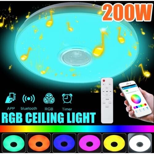200W Modern LED Ceiling Lights Remote Control Home Lighting APP bluetooth Music Light Bedroom Smart Full Color RGB Ceiling Lamp