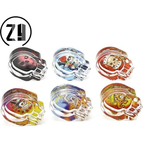 Glass Skull Cigarette Cigar Ashtray Cartoon Crystal Weed Ash Tray Modern Hot Sale Multi Design