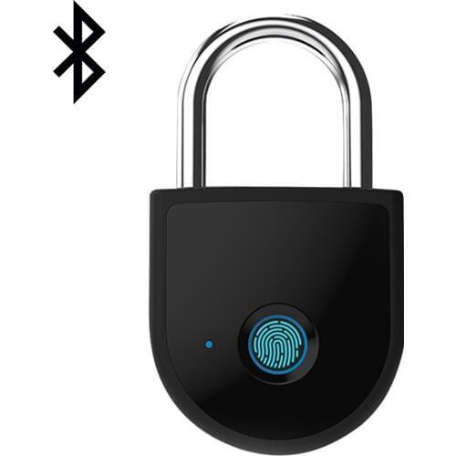 Smart Waterproof Keyless Portable Bluetooth Smart Fingerprint Lock Padlock Anti-Theft Ios Android App Control Door Cabine