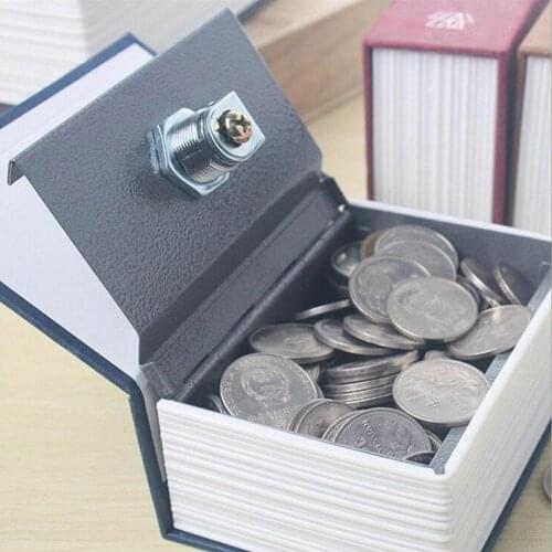 Key Box Piggy Bank Change Storage Mini Safe Box Book Security Dictionary Safe Lock Money Secret Cash Simulation Hidden L4A6
