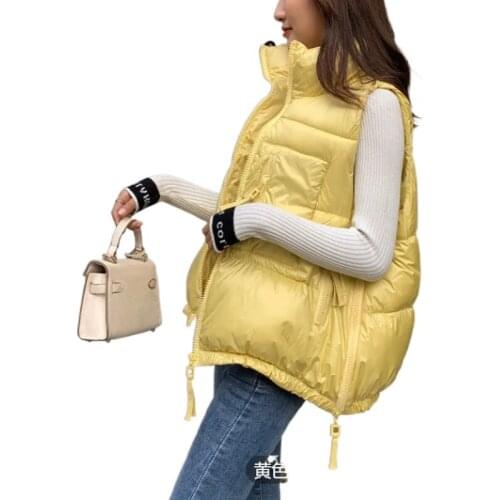 Cotton Vest Womens Short 2021 New Style Korean Fashion Down Cotton Winter Outer Wear Vest Jacket Spring Autumn Womens