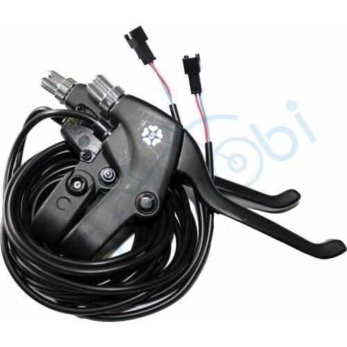 1Pair Aluminum Alloy Handle Mountain Bike Road Ebike Brake Levers Electric Bicycle Scooter Accessery Bicicleta Kit black