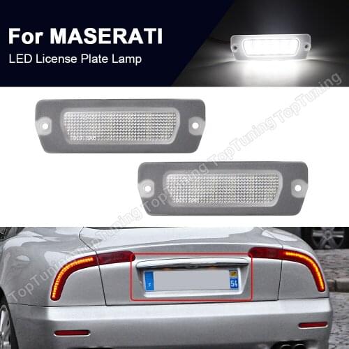 1Pair For Maserati 4200/GT Granturismo LED License Plate Light Number Plate Lamp OEM #:198231