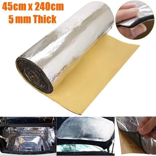 1Roll 240cmx50cm Car Sound Proofing Deadening Anti-noise Sound Insulation Cotton Heat Closed Cell Foam Interior Accessories