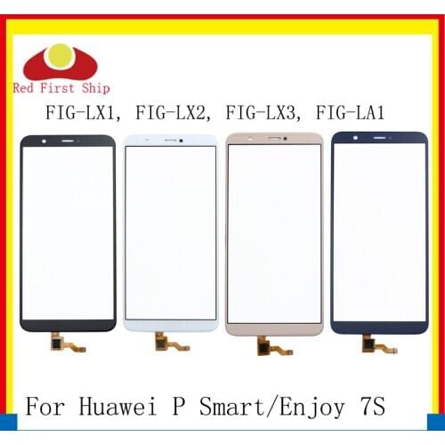 10Pcs/lot Touch Screen For Huawei P Smart Touch Panel Sensor Digitizer Front Glass Outer Enjoy 7S Touchscreen NO LCD