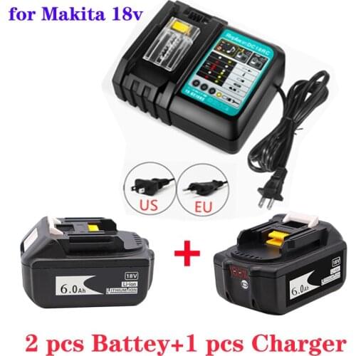 100% New Original BL1860 Rechargeable Battery 18 V 6000mAh Lithium ion for Makita 18v Battery BL1840 BL1850 BL1830 BL1860B