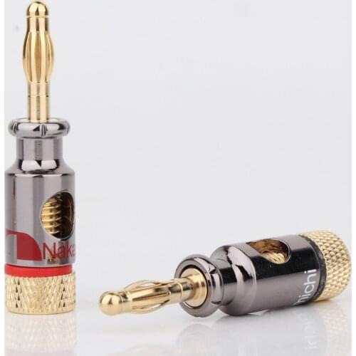 12Pieces BA1456 Gold Plated Nakamichi Banana Plug For DIY Cable Connectors Wire