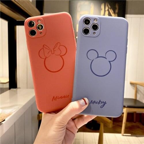 2021 Disney Mickey Minnie for iPhone 7 plus xr xs max 11/12pro max 12mini max kawayi couple phone case