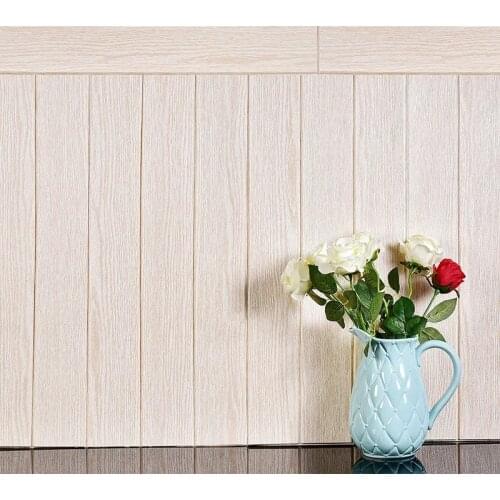 3D Wooden Wall Sticker Living Room Home Decor PE Foam Waterproof Wall Covering Wallpaper For TV Background Kids Room 3D Stickers