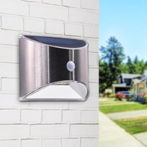 4 LED Solar Powered Lamp PIR Motion Sensor Waterproof New Design Solar Light Security Lighting For Outdoor Garden Wall Fence