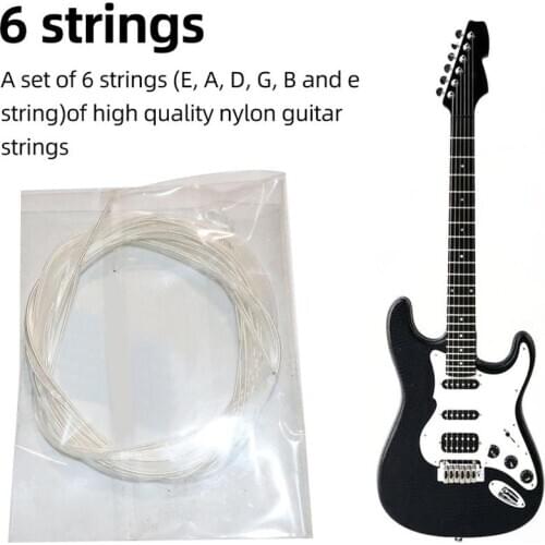 6pcs/set Classical Guitar Nylon String Guitar Bass Parts Accessories Corrosion Resistance Durable String