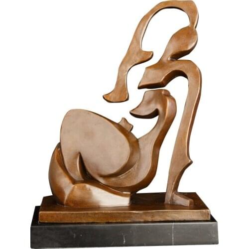 ArtsHom DS-496 Abstract Statue Sculpture Vintage Art Bronze Figurine Gifts Studio Antiques festival Decoration
