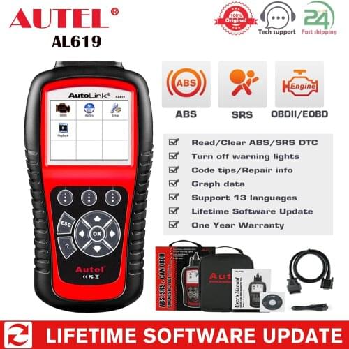 Autel Autolink AL619 scanina Engine,ABS,SRS, Airbag Auto OBD2 Scanner Car Automotive Diagnostic auto Tool OBD Scanner Automotive
