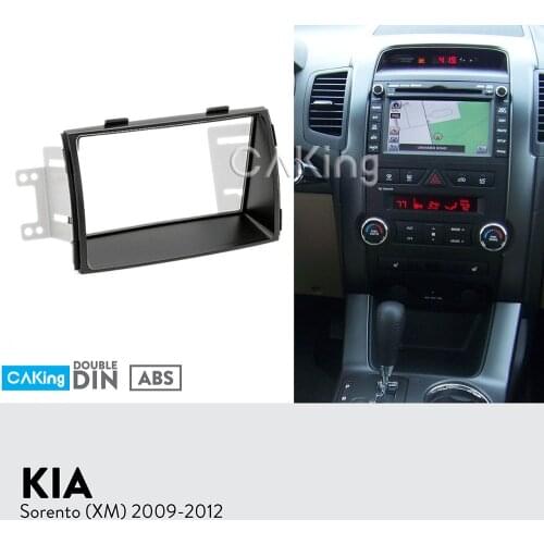 Double Din Car Fascia Radio Panel for KIA Sorento (XM) 2009-2012 Dash Kit Install Facia Plate Adapter Cover Bezel Console Trim