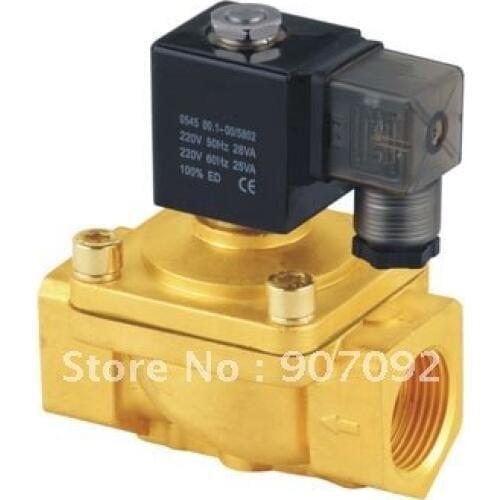 Free Shipping 1'' Female Thread Brass Water Solenoid Valves Direct Drive Model PU220-08A 5pcs A Lot