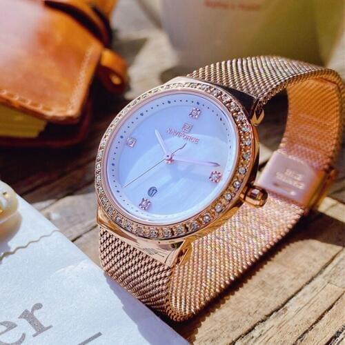 NAVIFORCE Quartz-Watch Gift Wife Gold Girls Waterproof Fashion Relogio Feminino Women Ladies Casual Simple Original Wristwatches