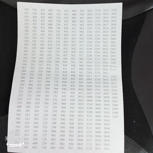 Oneroom DMC Colour Number Stickers Rectangl approx 17x6mm, Diamond Painting for pfaff juki brother tajima singer