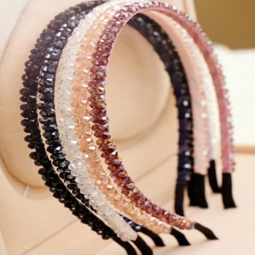 Elegant Full Crystal Hairband Cute Headband Hair Hoops Holder Ornament Head Band Female Fashion Hair Accessories Wave Hairband