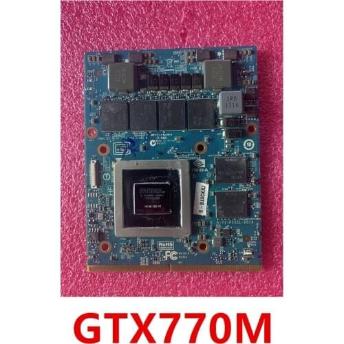GTX770M GTX 770M For clevo P151SM1 P170SM P150SM laptop 3G GDDR5 MXM 3.0 graphics video card N14E-GS-A1 6-71-P15SL-D01A TESTED
