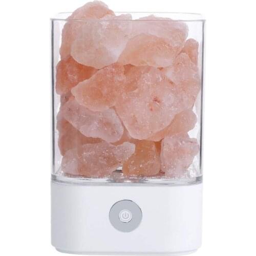 USB Crystal Light Natural Himalayan Salt Lamp Led Lamp Multicolor Night Light Air Purifier Table Lava Lamps Bedroom Bedside Deco