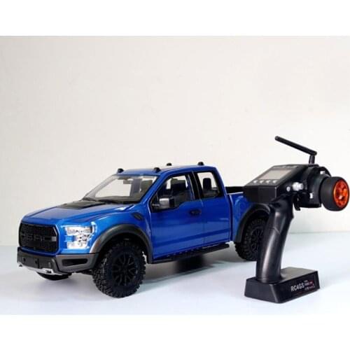 JDM 1/10 RC Blue Ford F-150 KIT-E ESC Motor DIY Racing Rock Car Crawler Truck Model Outdoor toys for boys gift TH13074-SMT6