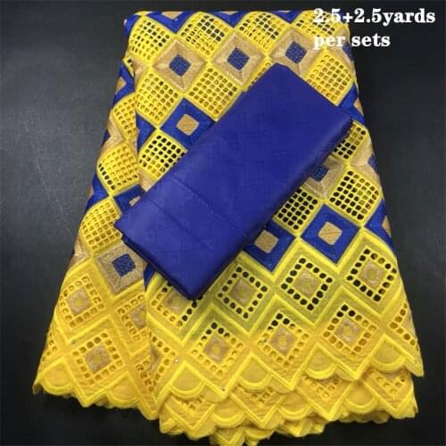 Beautiful bazin riche swiss voile lace in switzerland 2.5+2.5yards swiss lace fabric bazin riche fabric for dress CP037