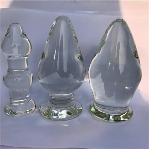 Crystal Dildo Female Masturbator Butt Plug Prostata Massager for Man Big Butt Plug Glass Anal Plug Adult Games Anal Dilator