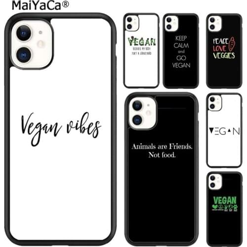 MaiYaCa VEGAN VEGGIE Phone Case For iPhone 5s SE 6 6s 7 8 plus X XR XS 11 12 pro max Samsung Galaxy S8 S9 S10 shell