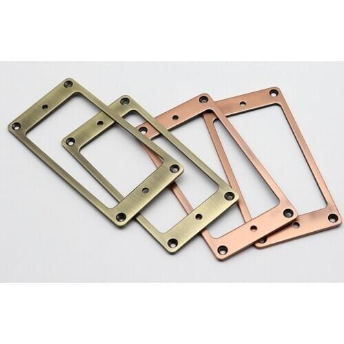 2 pcs Metal Pickup Ring Cover Frame Flat Pickup Mounting Rings for LP/SG Electric Guitar Mounting Replacement