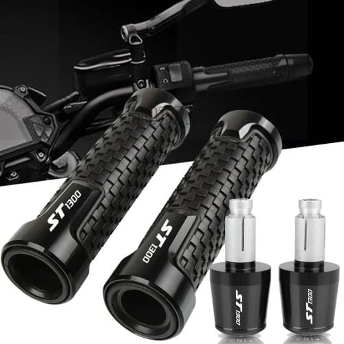 Motorcycle 7/8"" 22MM Handlebar Hand Grips Handle Bar End Cap Plugs For Honda ST1300 ST-1300 2002-2010 2006 2007 2008 2009 2010