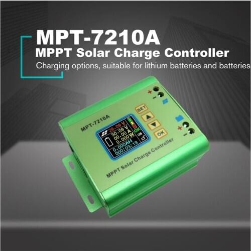 MPT-7210A Color LCD Display MPPT Solar Panel Charge Controller 24/36/48/60/72V Boost Solar Battery Controllers For Drop Shipper