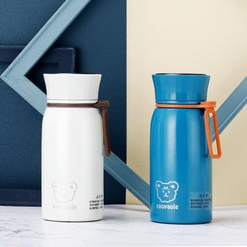 Cartoon personality style hand warmer mug thermos stainless steel simple and creative water cup for men and women