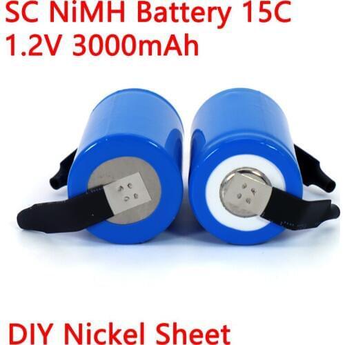 1.2V Ni-MH SC 3000mAh 21410Rechargeable battery for Vacuum cleaner Sweeper Drone Electric drill battery DIY nickel sheet