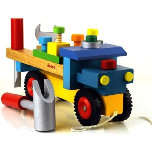 2016 New Hot France RB04 Janod Colorful Tool Toy Disassembly Screw Assembly Nut children hands-on Educational wooden Toys