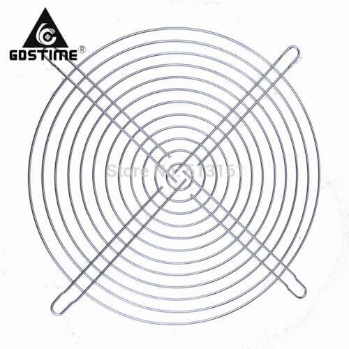 3PCS Gdstime 200mm Chrome Metal Computer PC Fan Grill Mounting Finger Guard Protection