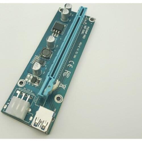 Riser Card PCI-E 1x to 16x Riser Card USB 3.0 Cable SATA to IDE Molex 6Pin Power Cable for Antminer Bitcoin Miner Mining Machine