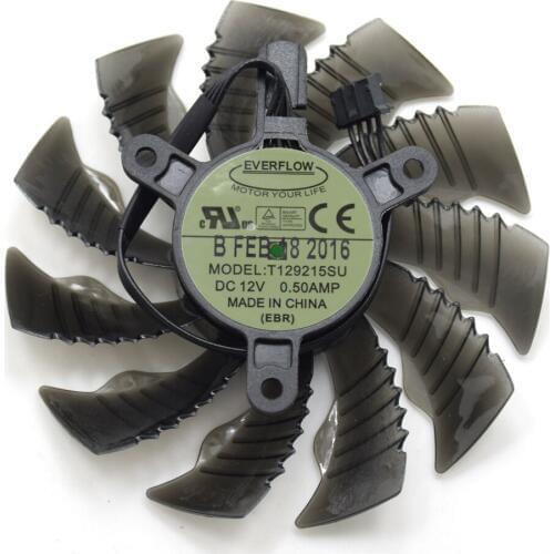 Neue everflow 88mm t129215su dc 12 v 0.50amp 4pin weiblich ebr lufter fur gigabyte gtx960 970 grafiken video karte