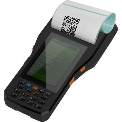 Android 6.0 OS Mobile 4G Handheld PDA Android Data Terminal with 80mm thermal printer,1D/2D Barcode Scanner and RFID reader