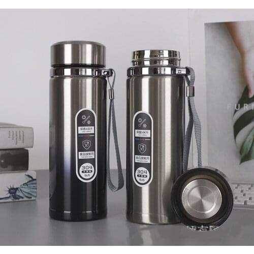 Large Capacity Vacuum Insulated Water Bottle 18/8 Stainless Steel Water Bottle Keeps Drinks & Food at Ideal Temperature Longer