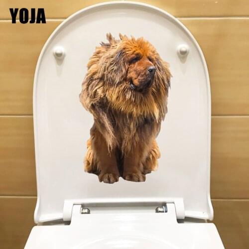 YOJA 15.1×24.3CM Cartoon Animal Home Room Wall Sticker Fierce Tibetan Mastiff WC Accessories T1-2460
