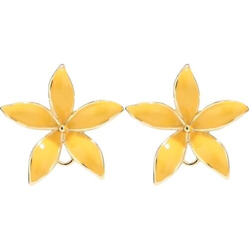 10pcs Cute Romantic Yellow Flower Accessories DIY Jewelry Earrings Necklace For Women Wedding Jewelry Party Anniversary Gifts
