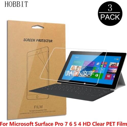 3Pack High Definition Screen Protector For Microsoft Surface Pro 7 6 5 4 Clear LCD Tablet Anti-Scratch Ultra-thin Film Surface